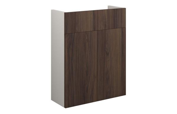Eden 500mm Slim Basin Unit - Warm Walnut (Grey Cab)
